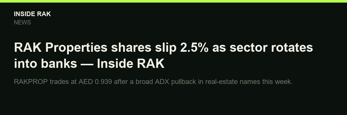 RAK Properties shares slip 2.5%